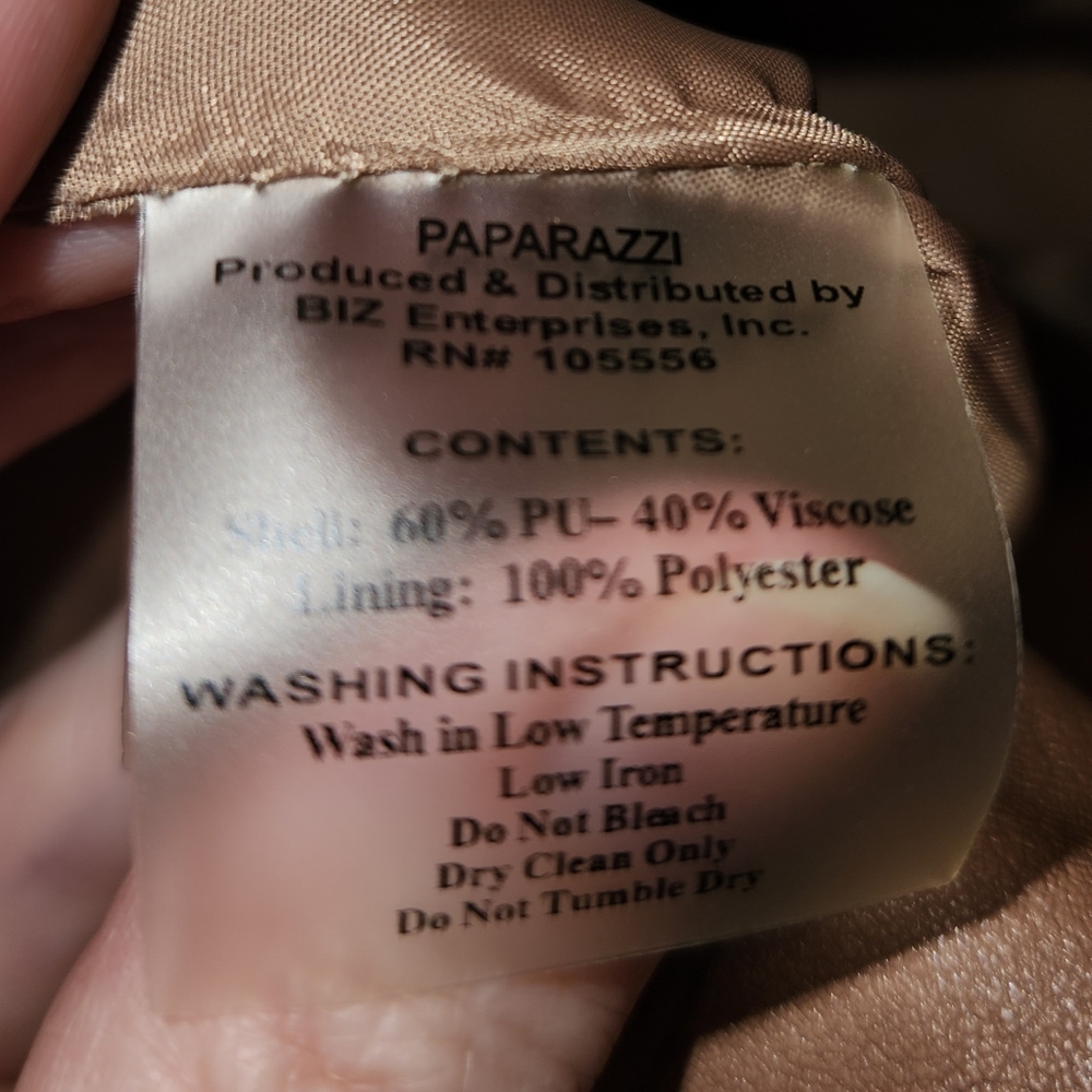 Paparazzi motorbike vegan jacket size small - Picture 4 of 7